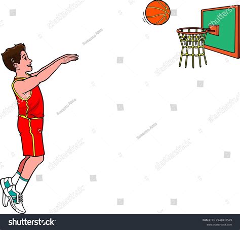 Basketball Jump Shot Vector Illustration Isolated Stock Vector (Royalty Free) 2241832579 ...