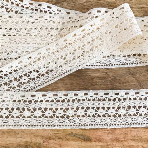 Natural Cotton Crochet Lace Border Trim (5 Yards) - Shine Trim