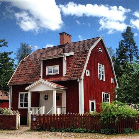 Swedish Cottage, Red Cottage, Cottage Cabin, Swedish House, Cottage Style, Red Houses, Little ...