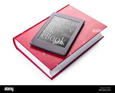 electronic and paper books on white isolated background Stock Photo - Alamy