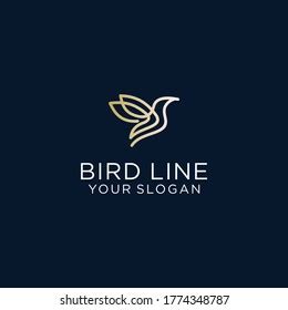 Eagle Line Art Logo Template Vector Stock Vector (Royalty Free) 1069972559