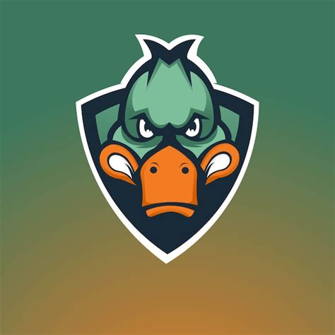 Premium Vector | Duck gaming mascot logo design