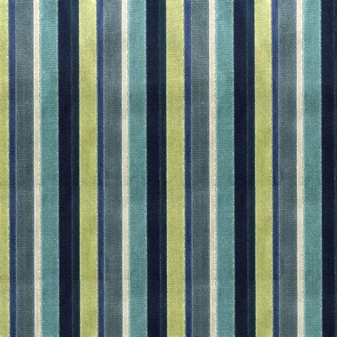 SEATTLE SEAGLASS Stripe Velvet Upholstery Fabric ...