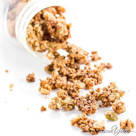 Keto Paleo Low Carb Granola Cereal Recipe (VIDEO!) | Wholesome Yum