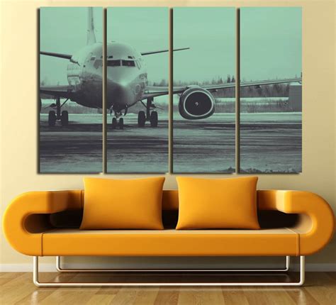 Airplane Wall Art Canvas Set. Image of Plane Printed on Canvas - Etsy