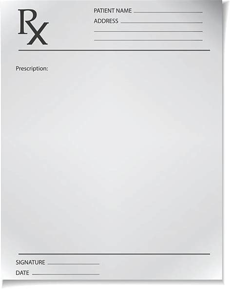 Printable Blank Prescription Pad