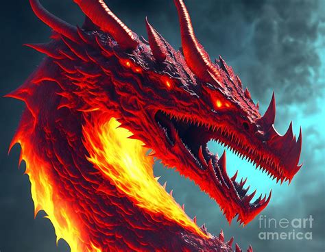 Infernal Dragon Satan's Visage Painting by Caleb Ongoro - Fine Art America