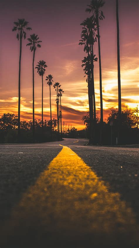 California sunset, street, sunset, HD phone wallpaper | Peakpx