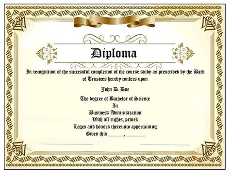 Free School Degree Certificate Templates - Word Templates for Free Download