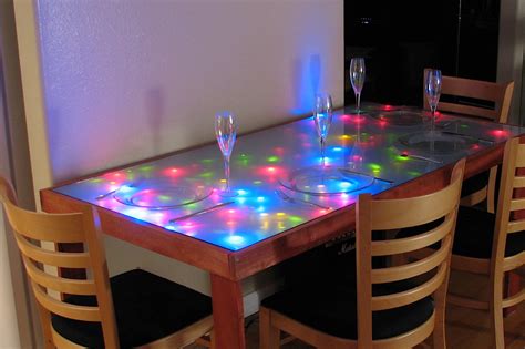 Interactive LED Dining table | Dining table with a frosted g… | Flickr