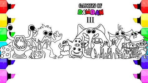 Garten Of Banban 3 New Coloring Pages / How to color All Monsters ...