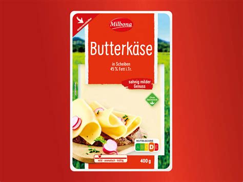 Milbona Butterkäse in Scheiben von Lidl ansehen!