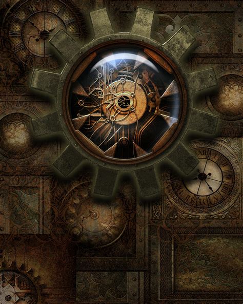 Steampunk Clockwork Digital Art by Suzanne Amberson - Fine Art America