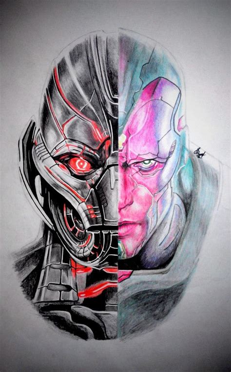 Ultron VS Vision by Jouck on DeviantArt