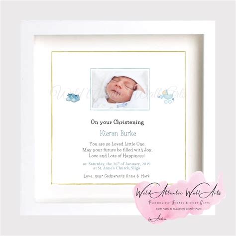 Christening Photo Frame - Wild Atlantic Wall Arts | Keepsake | Gift Frame