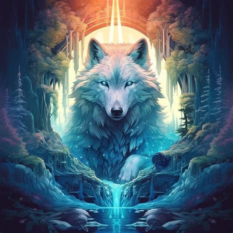 Enchanted Fantasy Wolf, Digital Art Print, AI Art, Wall Art, Digital ...