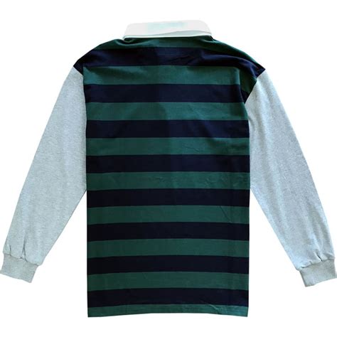 Green and Navy Blue Striped Mens Rugby Shirt – KINGS OF NY