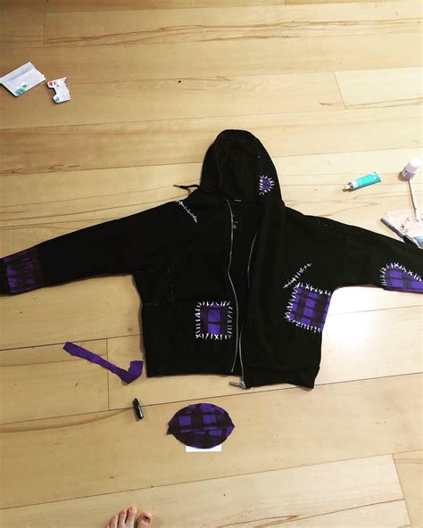 [self] working on my Virgil Sanders hoodie for five hours now! Excited ...