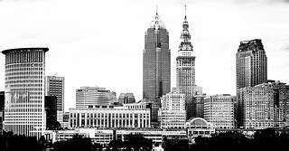 Cleveland at Dusk BW | rabesphoto | Flickr