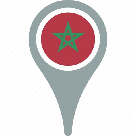 Country, flag, map, morocco, pin icon