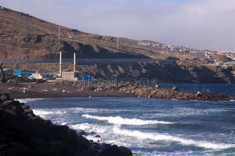 Panoramic of Las Caletillas Beach Where the Thermal Power Plant is Located Stock Photo - Image ...