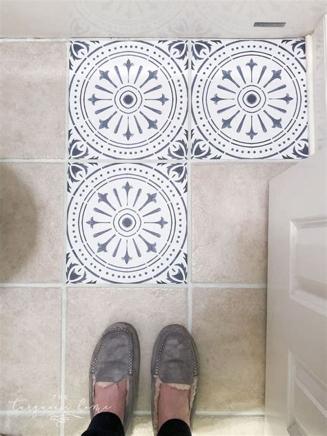 DIY Peel and Stick Vinyl Floor Tile - The Turquoise Home