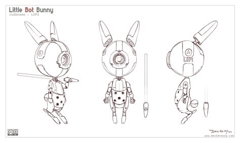 Free 3D model-sheet : Little Bot Bunny - David Revoy