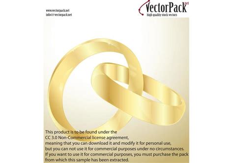Free Wedding Gold Rings Vectors