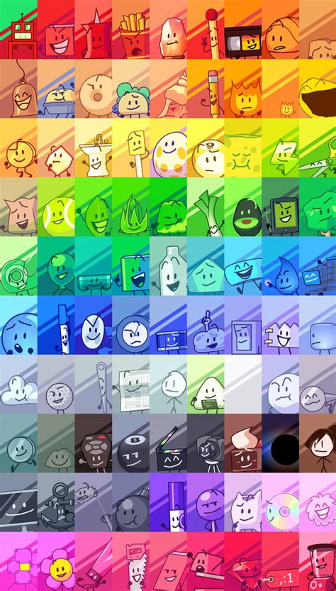 BFDI: BFB 17-22 Voting Icons but recreated by djloehr on DeviantArt