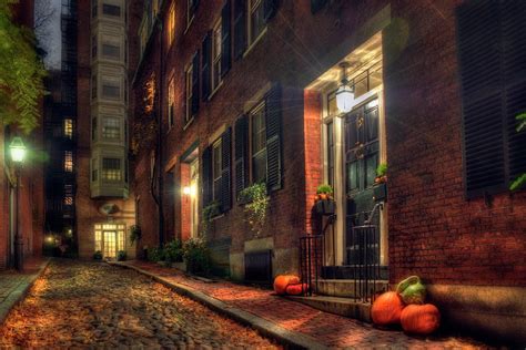 Autumn On Acorn Street - Boston Photograph by Joann Vitali