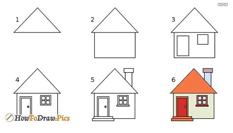 How To Draw House Pictures | House Step by Step Drawing Lessons