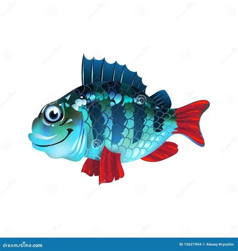 Smiling fish stock vector. Illustration of perch, ocean - 15621994