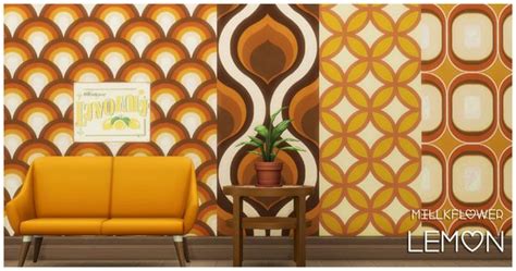 Lemon Wallpaper | Eir on Patreon | Sims, Sims 4, Sims 4 cc furniture