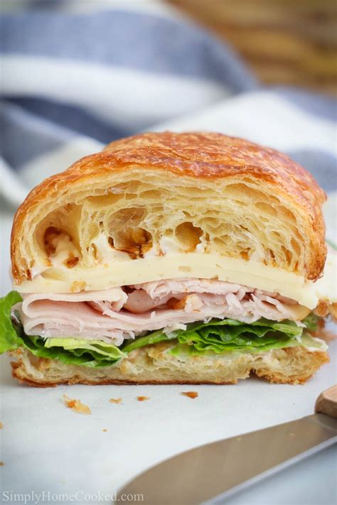 Turkey Croissant Sandwich - Simply Home Cooked