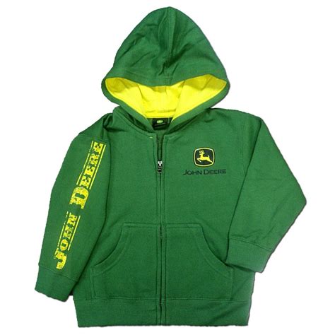 John Deere Sleeve Print Zip-Up Hoodie - Children - Clothing