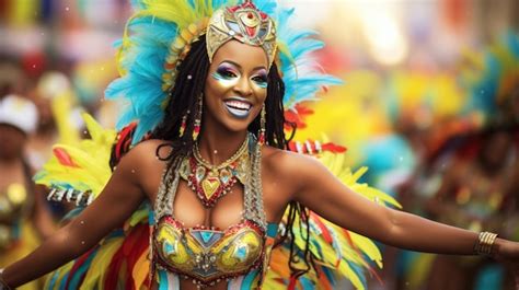 Premium AI Image | Carnival Brazil A colorful and vibrant celebration with parades and samba music