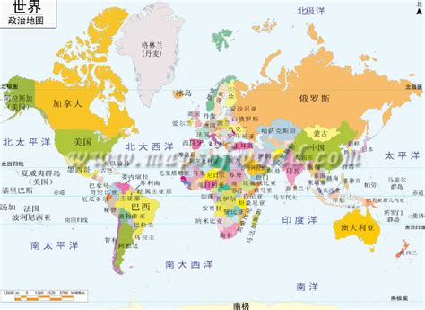 World Map in Chinese Language