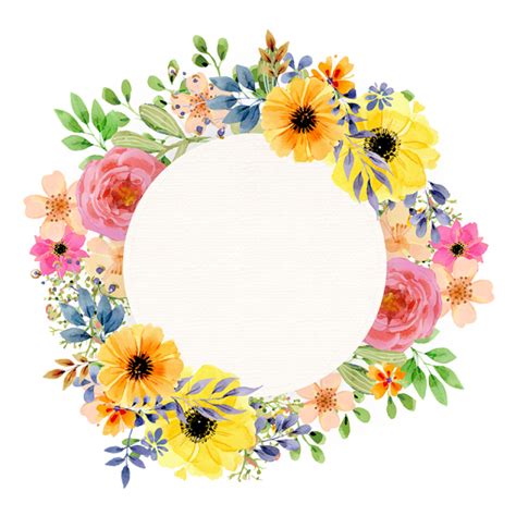 Floral frame PNG