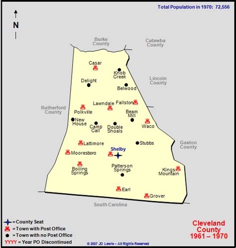 Cleveland County, NC - 1961 to 1970