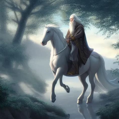 Gandalf riding on a white horse, extra detailed, | Stable Diffusion ...