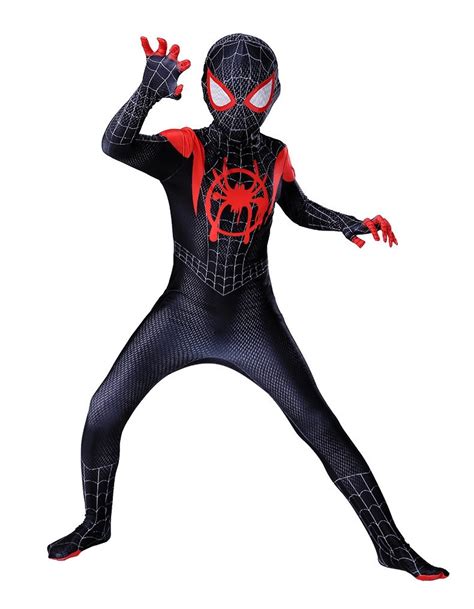 Boys Black spider-man spider Miles Morales costume