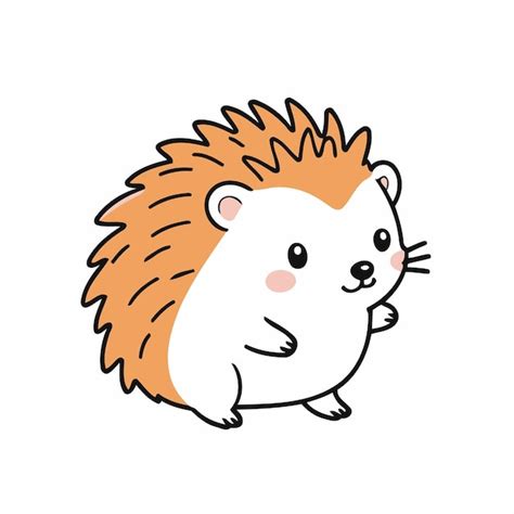 Premium Vector | Vector illustration of a cute Hedgehog for kids books