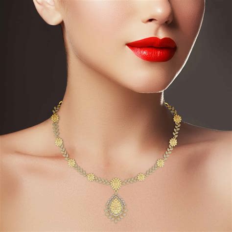 18k Diamond Fancy Large Tear Drop Necklace 18.40g | OM Jewellers