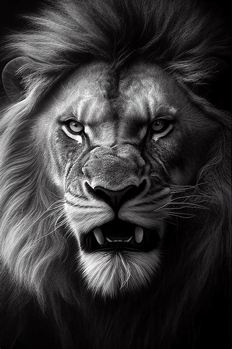 'Angry Lion Face Animal' Poster by Whimsical Animals | Displate in 2023 ...