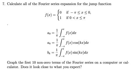 Solved 7. Calculate all of the Fourier series expansion for | Chegg.com