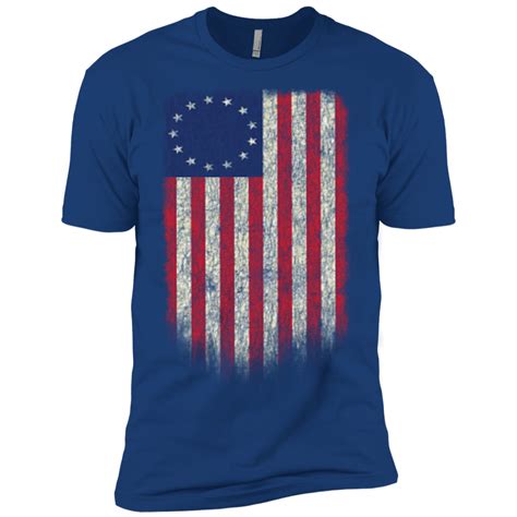 Betsy Ross Flag 13 Colonies Premium Short Sleeve T-Shirt – Trumpshop.net
