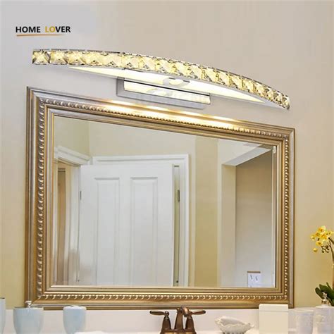 Crystal LED Mirror Light 44CM~70CM AC90 260V Modern Cosmetic Crystal Wall lamp Bathroom Lighting ...