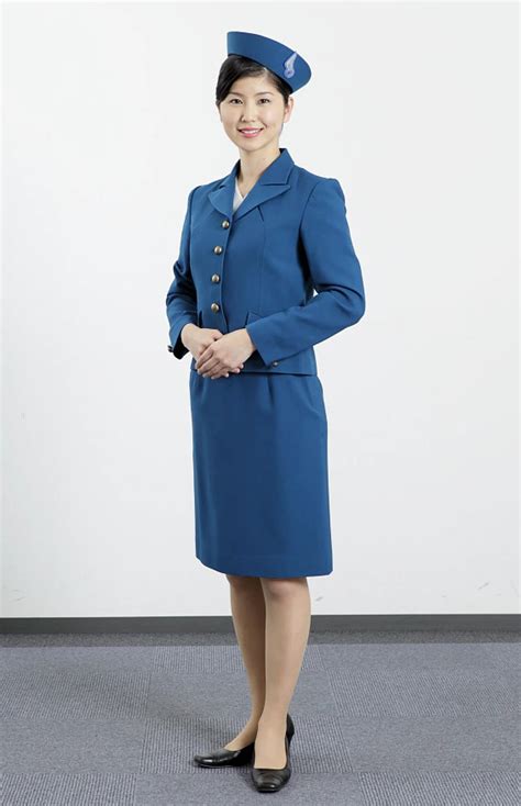 3rd generation uniform of ANA's cabin attendant - All Nippon Airways ANA