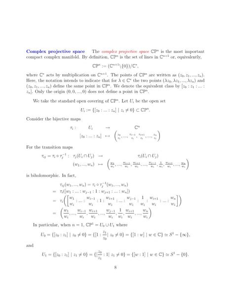 Complex Projective Space the Complex Projective Space Cpn Is the Most ...