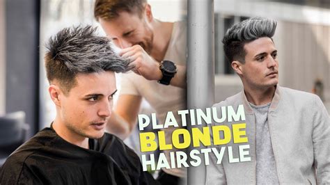 Platinum Blonde Hair TRANSFORMATION | Men's Hairstyle Tutorial | BluMaan 2018 - YouTube